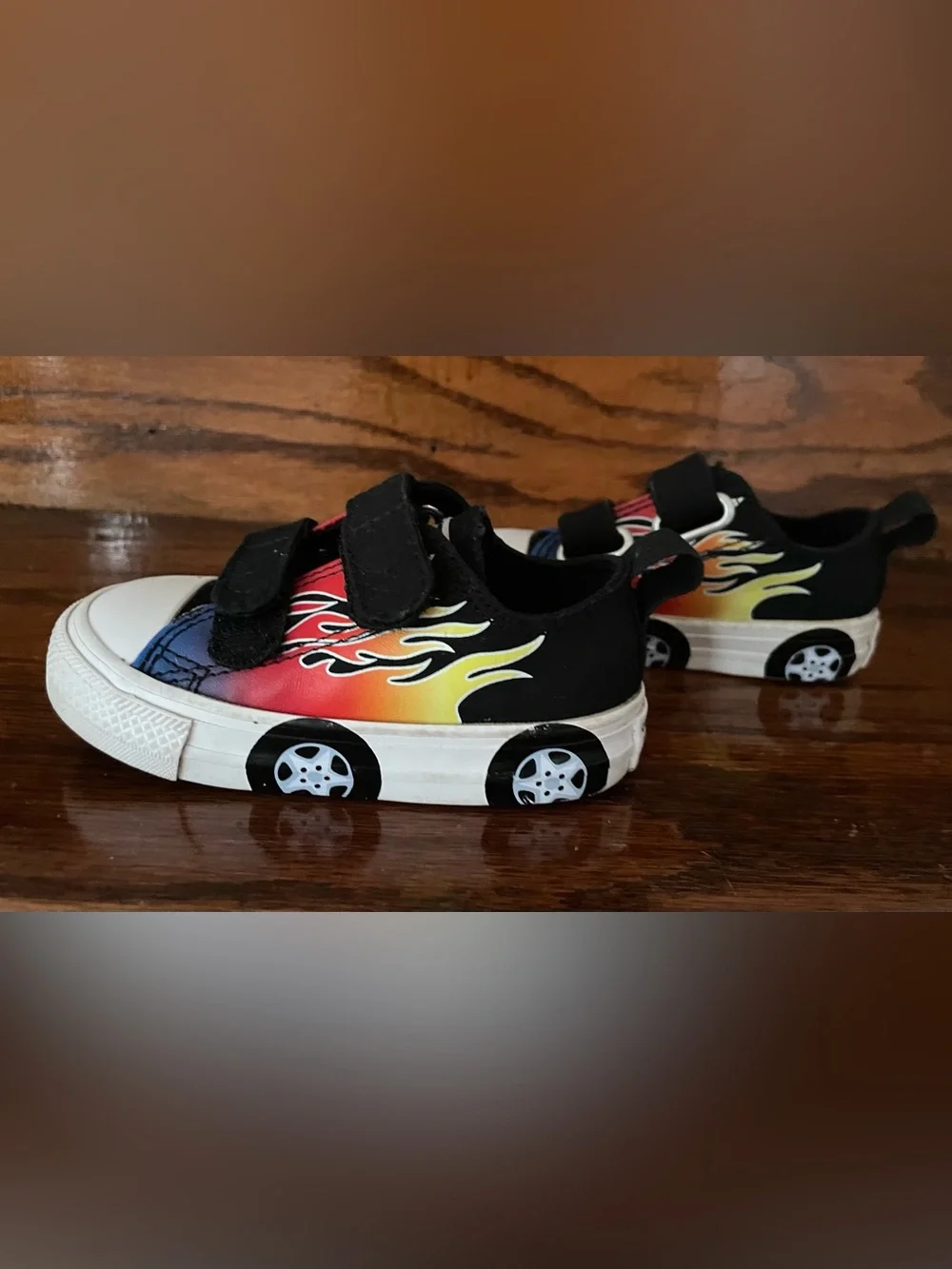 Converse Chuck Taylor All Star Easy-On Cars Flame Sneakers Infant Size 5
